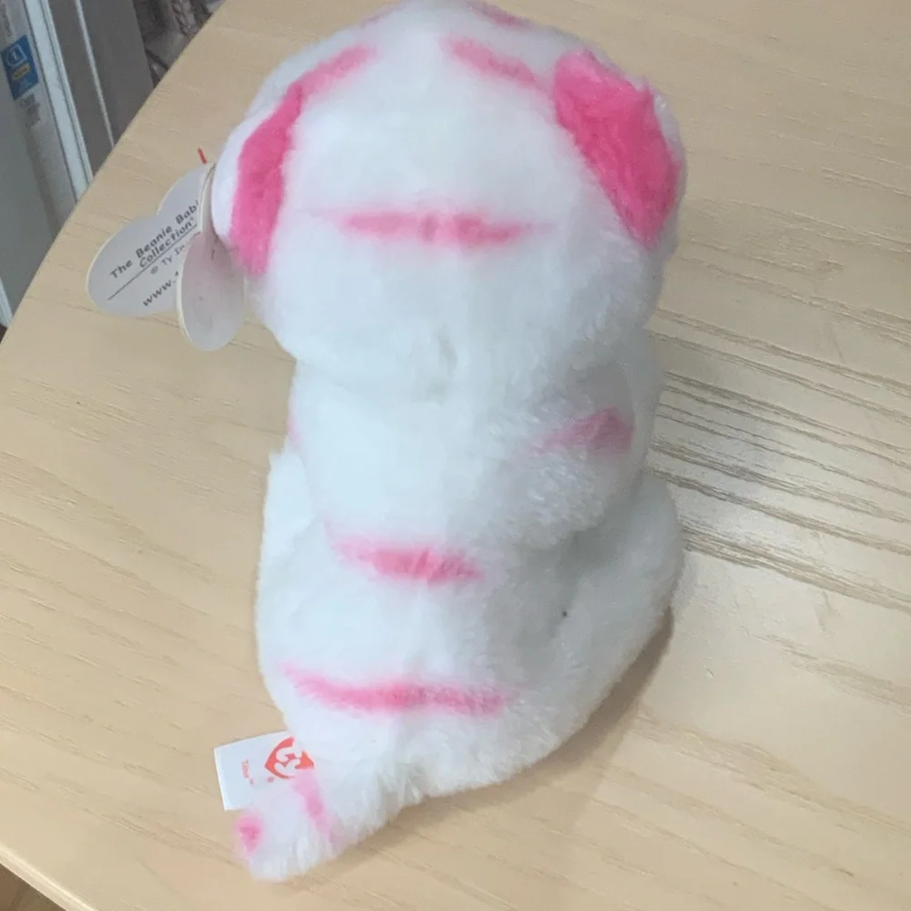 Ty Plush Cat “Tabor” Toy with Pink Highlights Brand New with Tags